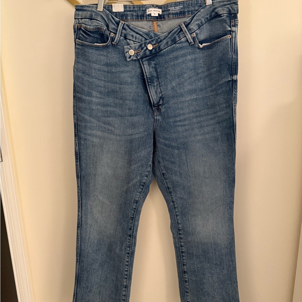 Good American Blue Straight Jeans